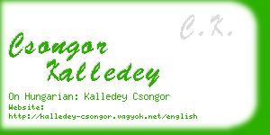 csongor kalledey business card